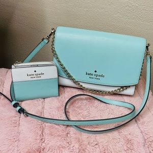 Kate Spade crossbody with removable chain and matching wallet